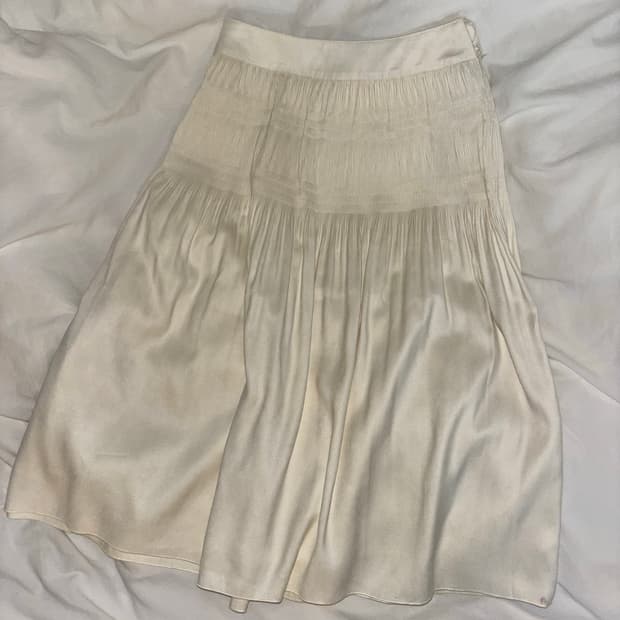 꾸레쥬 courreges 미디 스커트