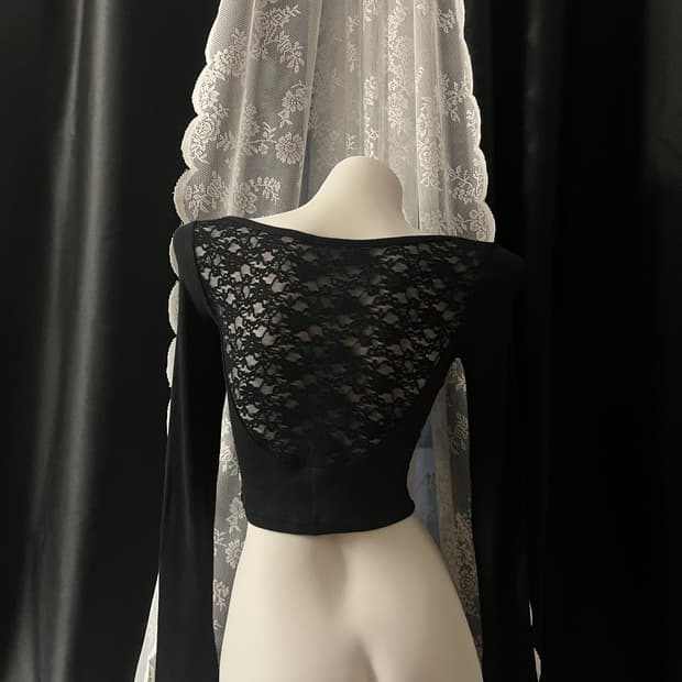 THREETIMES SEE-THROUGH TOP BK