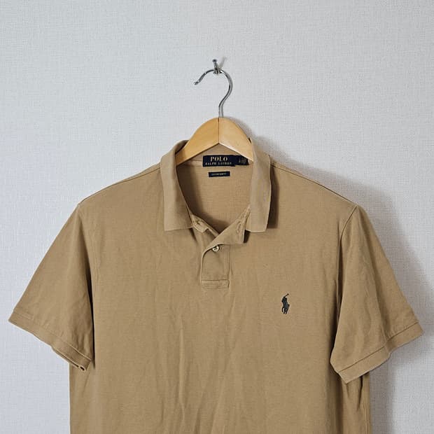 폴로 랄프로렌 신형 POLO 반팔 카라티 베이지 피케티 남성 L 정품