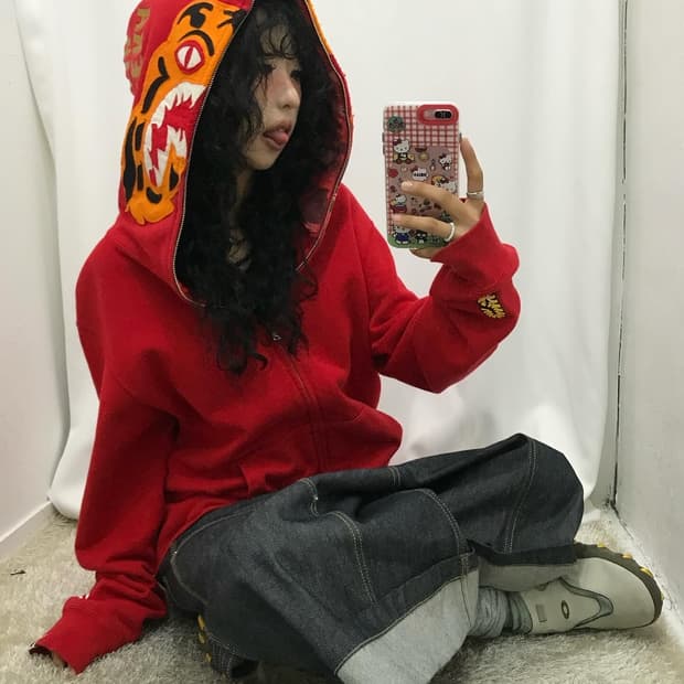 Bape Tiger Shark Two-way Hood Zip-Up