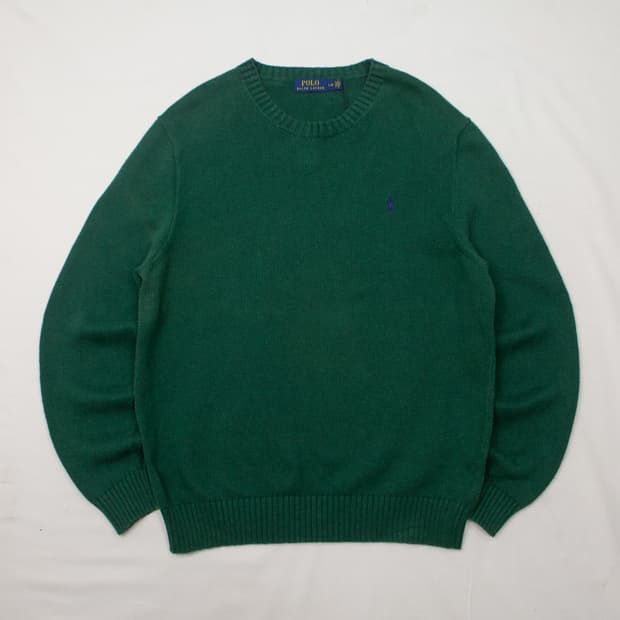 폴로 랄프로렌 코튼 니트 스웨터 딥그린 
