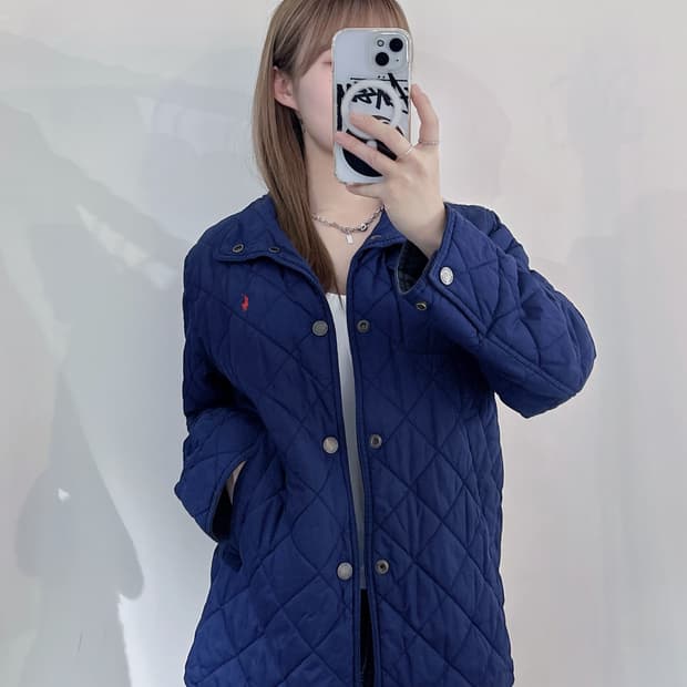 폴로랄프로렌 레드포니 네이비 퀄팅자켓