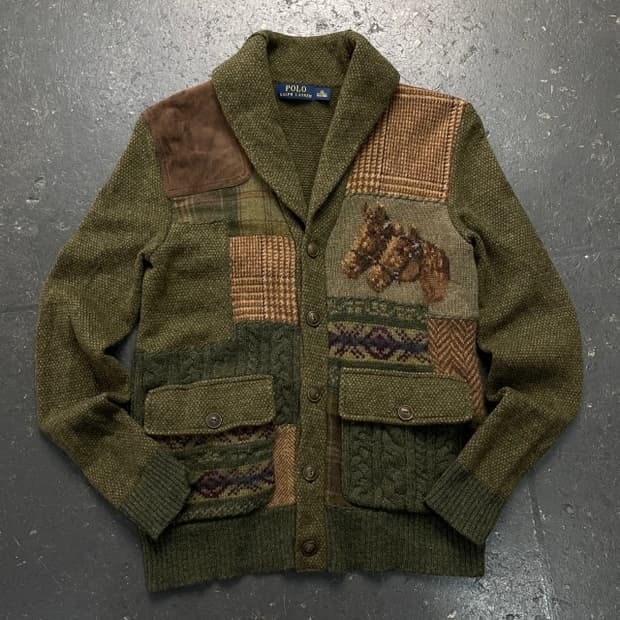 폴로 랄프로렌 신형 패치워크 가디건