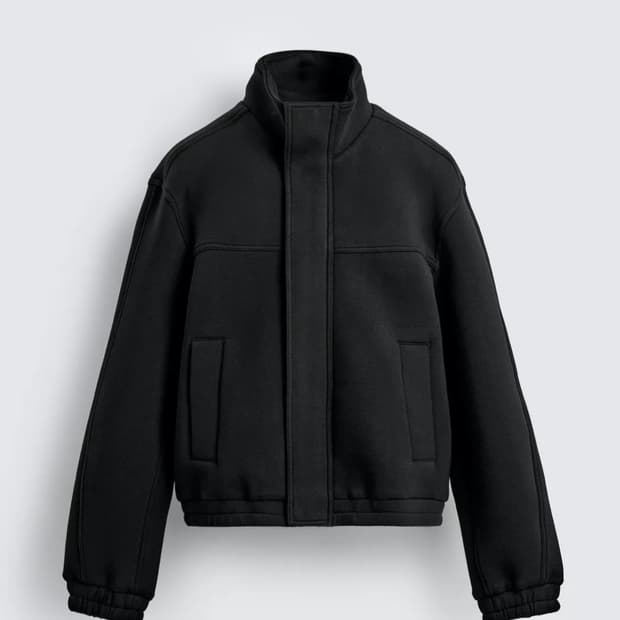 ZARA 박시 핏 네오프렌 이펙트 점퍼