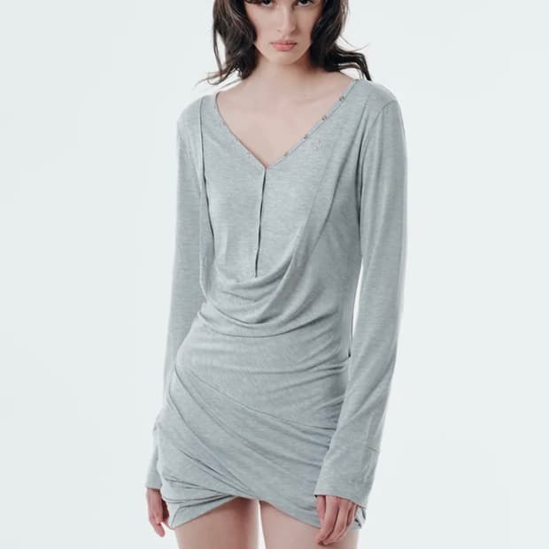 2000아카이브스 드레이프 헨리 드레스