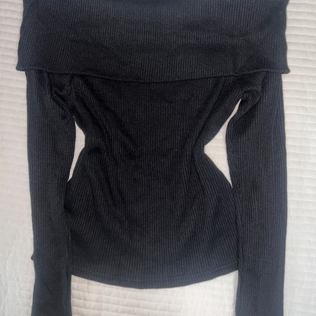 골지 오프숄더 off shoulder top