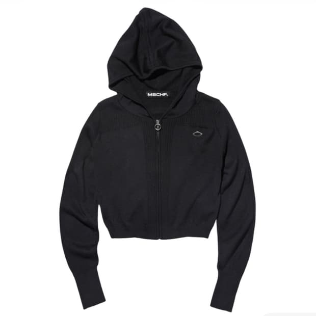 Mischief Rhombus Knitted Hoodie Black
