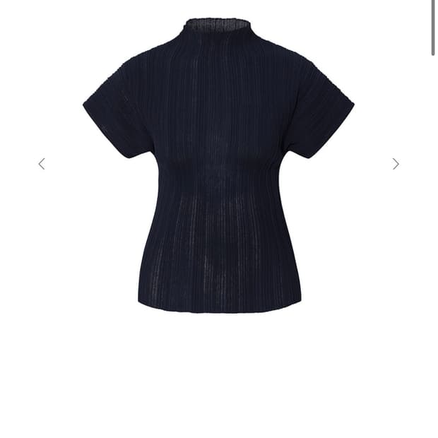 Le17 26 PLEATS MOCKNECK SHORT TOP 네이비 38