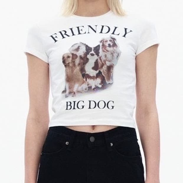 오픈와이와이 BIG DOG 크롭티 (White)