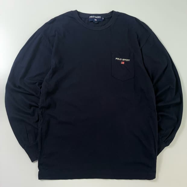 Polo  폴로 스포츠 코튼 네이비 롱슬리브 티셔츠