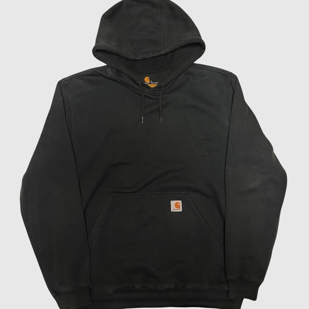 칼하트 블랙 기모 후드티 L