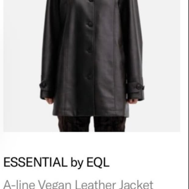 에센셜 바이 이큐엘 a-line leather jacket(다크브라운 S