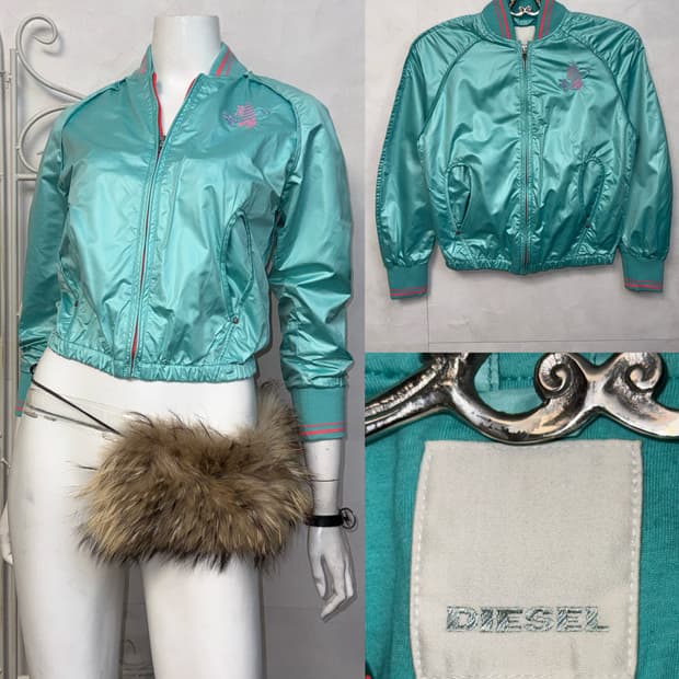 DIESEL sky blue windbreaker blouson