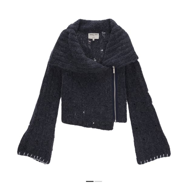 마뗑킴 투웨이 니트 카디건 자켓 블루