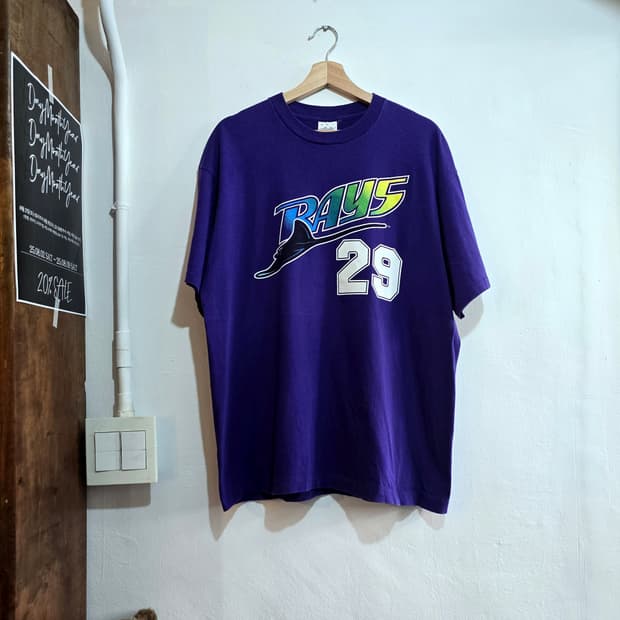 Majestic Devil Rays 29 싱글 스티치 티셔츠