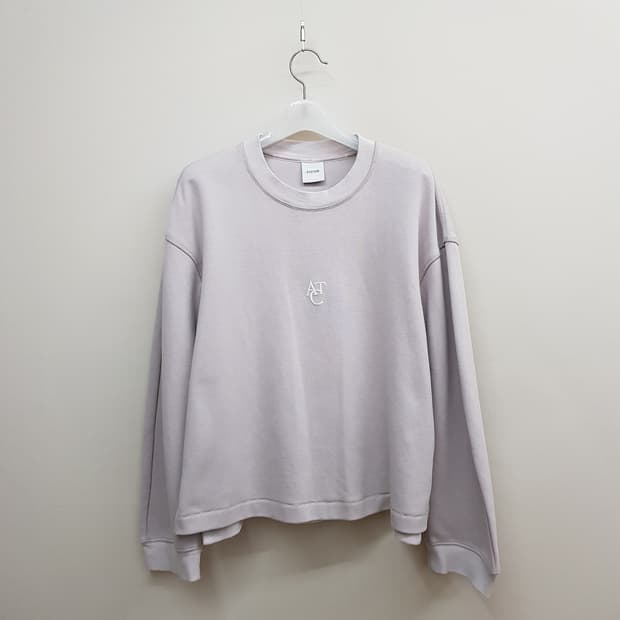 한섬 시스템 SYSTEM 2021 로고 자수 크루넥 맨투맨 F사이즈