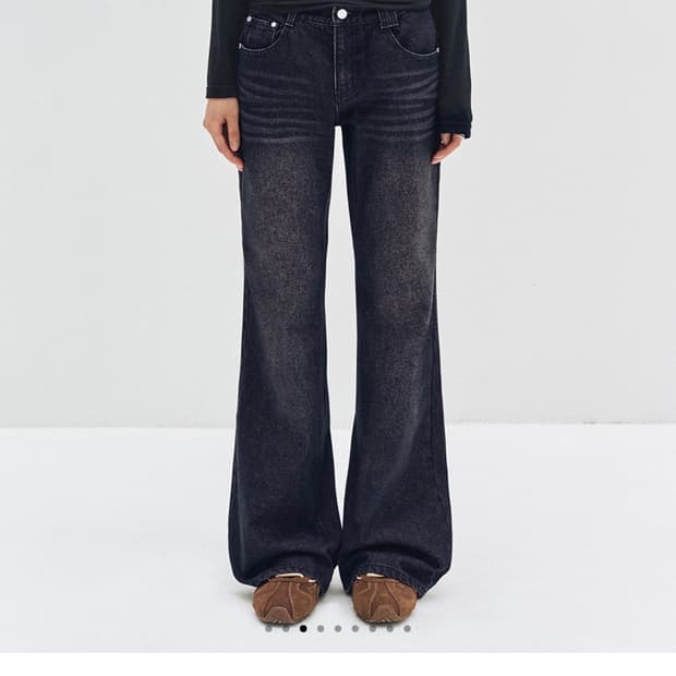 데케트 시그니처 로우라이즈 세미 부츠컷 블랙핑크