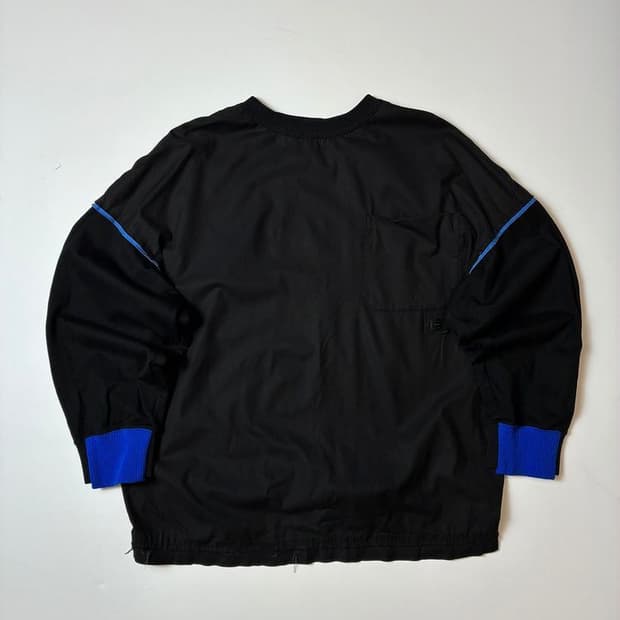 시스템 옴므 블루 배색 맨투맨 PN8314