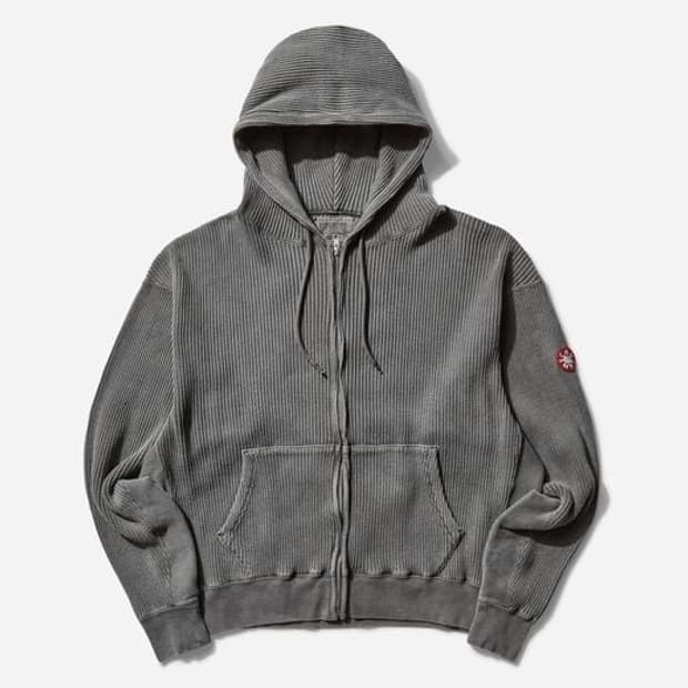 [XL] 카브엠트 오버다이 와이드 립 컷 집 후드 차콜 