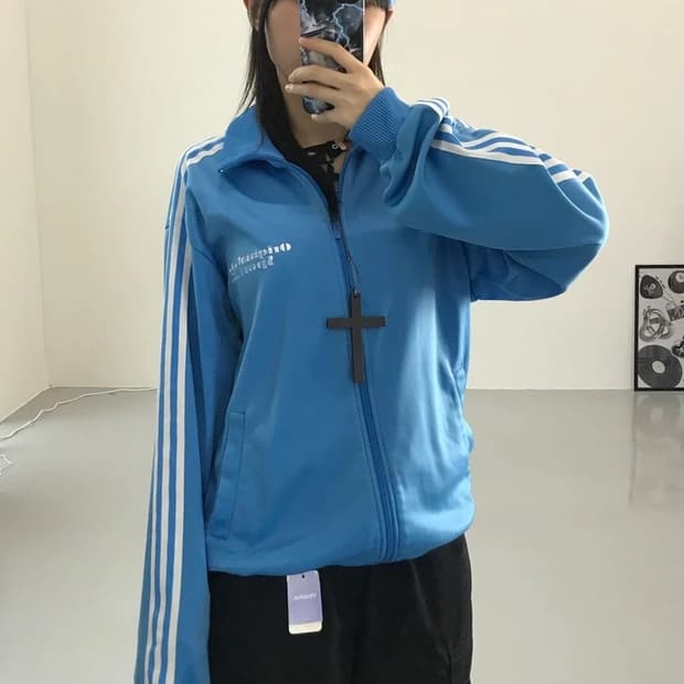 아디다스 스카이블루 오리지널 스포츠 져지 