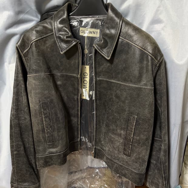 글로니 카우레더 자켓 점퍼 오버핏