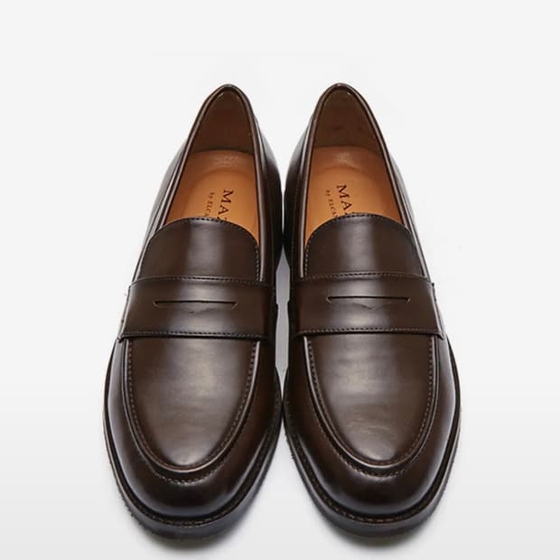 엘칸토 255) 마쯔 남성 페니 로퍼 - 다크 브라운