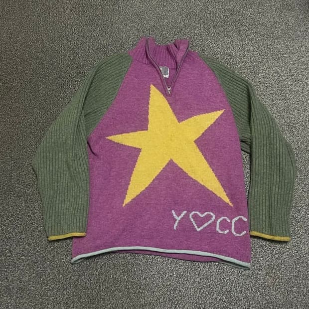 유쓰배쓰 STAR ZIP UP ANORAK KNIT