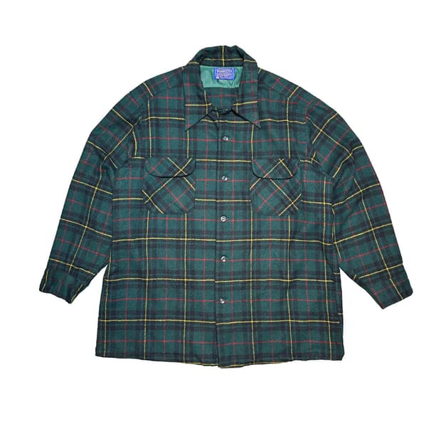 80s 펜들턴 버진 울 체크 셔츠 made in usa
