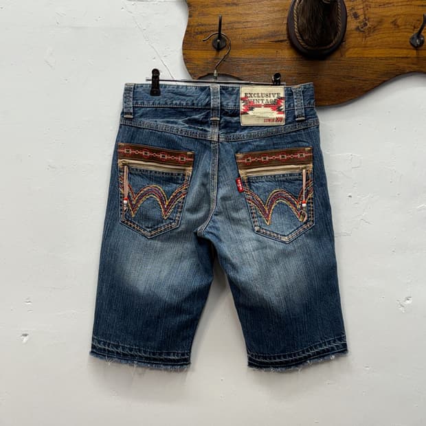 EDWIN Western Native Denim Shorts