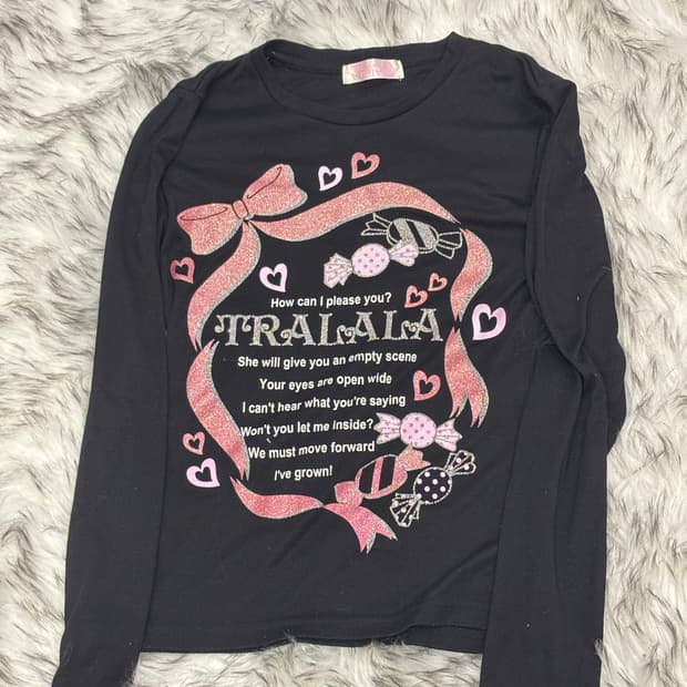트랄라라 핑크블랙 히메갸루 롱슬리브