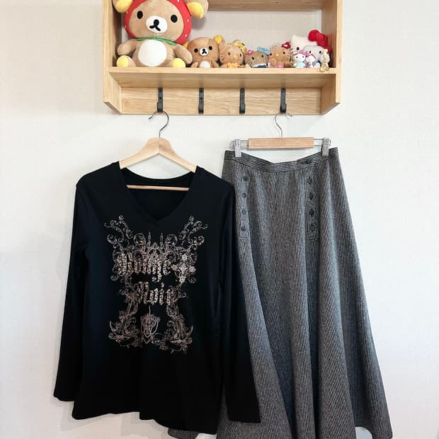 jpn 펑크 러힙 괴짜 y2k 갸루 코디세트