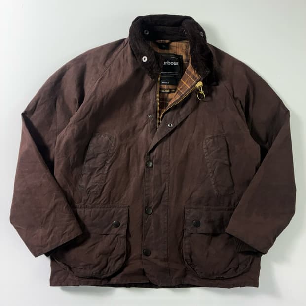 Barbour 바버 브라운 비데일 왁스 자켓