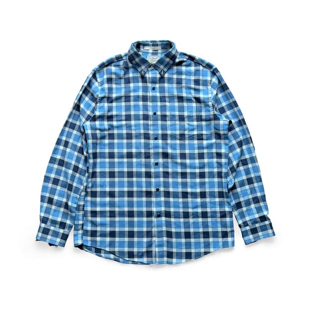 엘엘빈 L.L.Bean 블루 체크 셔츠