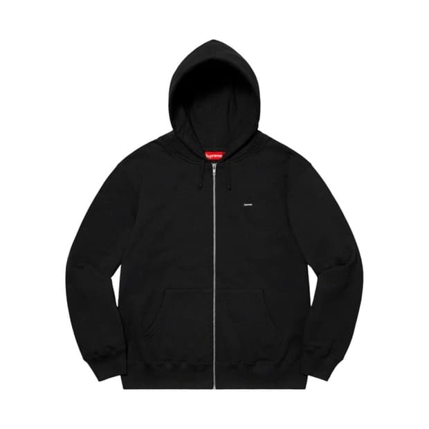 XL 슈프림 스몰 박스로고 후드집업 블랙