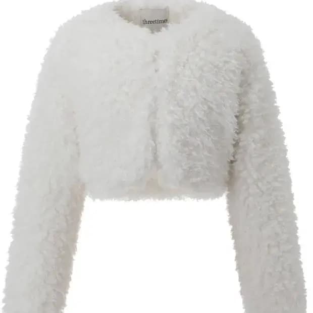 쓰리타임즈 플러피 크롭 자켓