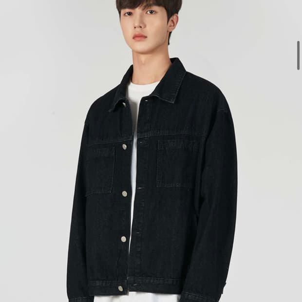 굿라이프웍스 데님 트러커 자켓 (Black)