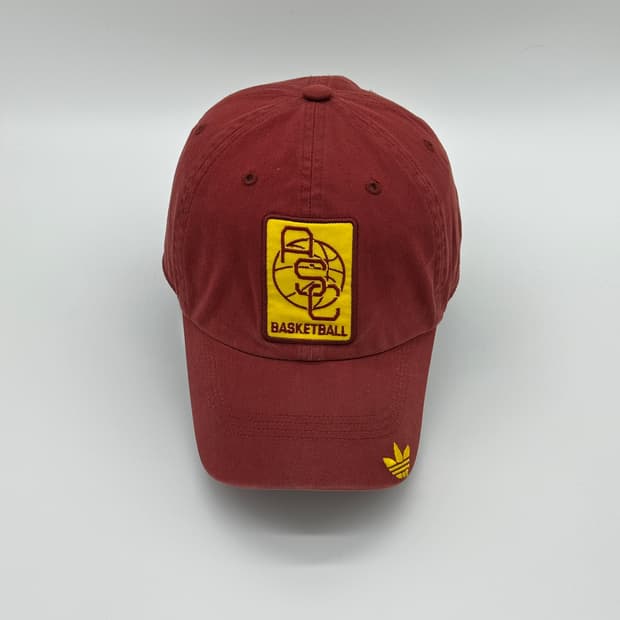 [M-L] 아디다스 버건디 농구로고 볼캡 모자