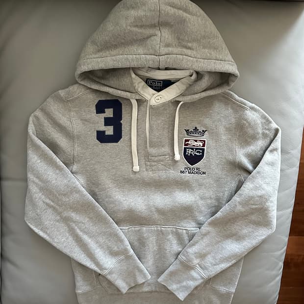 폴로 랄프로렌 럭비 후드티 S