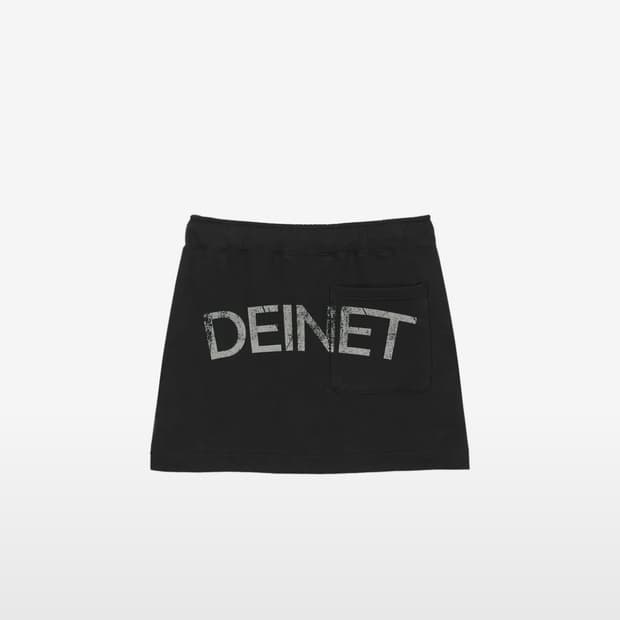 DEINET BACK LOGO SWEAT SKIRT 