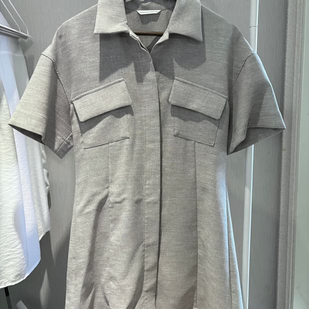 그레이 반팔 원피스