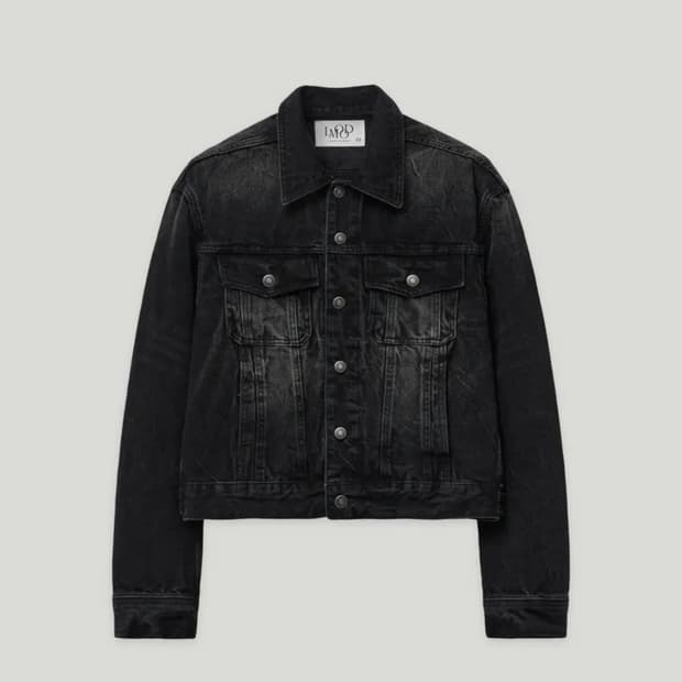 [48] 엘무드 마틴데님 트러커자켓 고스트블랙