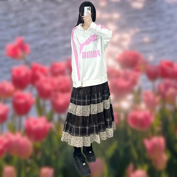 푸마 빅로고 후드티