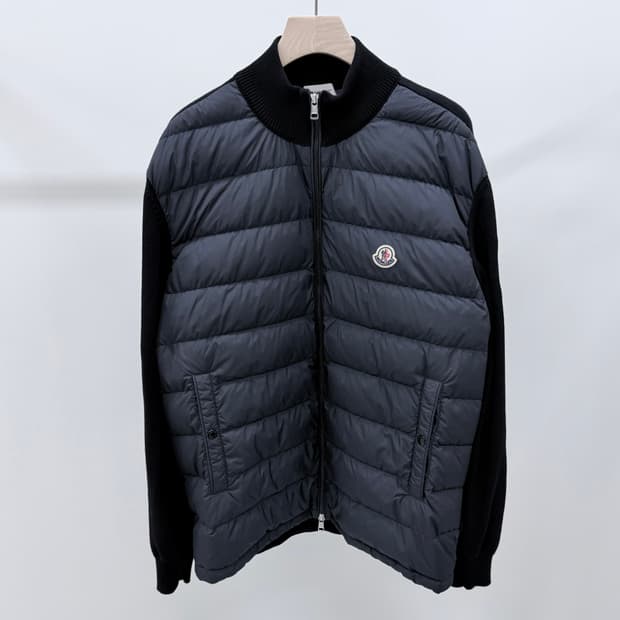 [S+급/4XL] 몽클레어 트리콧 니트패딩 블랙