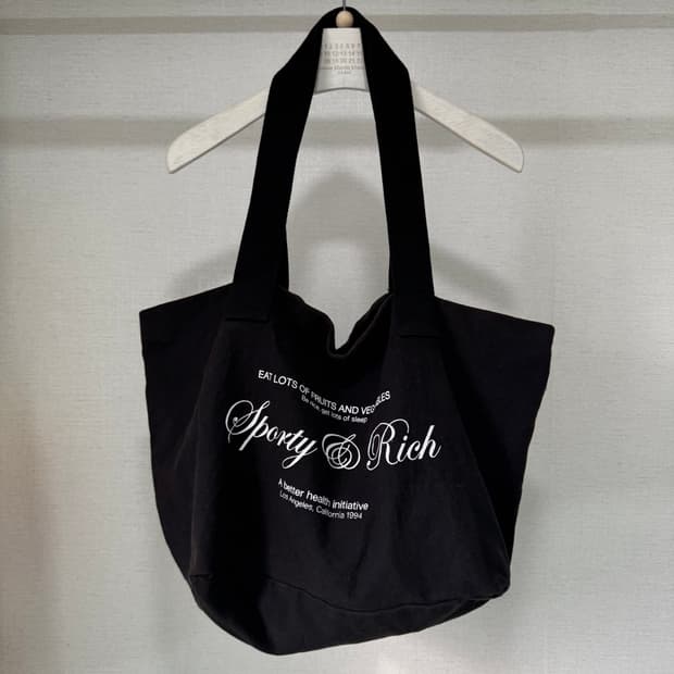 스포티앤리치 워시드 코튼 토트백