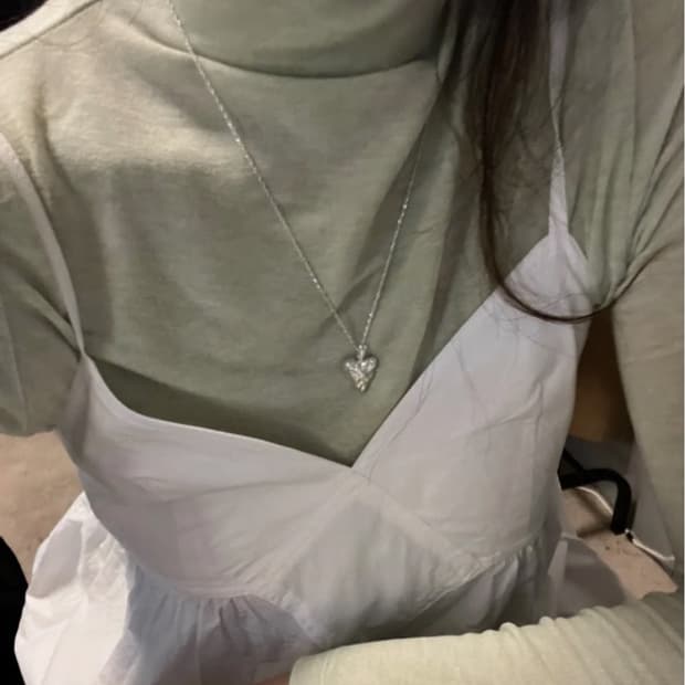(새상품)시에가 하트 실버목걸이