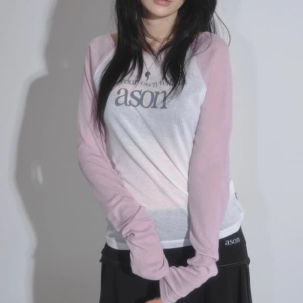 애즈온 소르베 롱슬리브 핑크