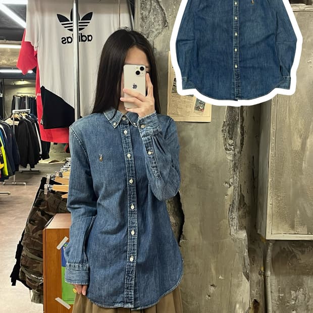 폴로 랄프로렌 데님 셔츠 M #csz1258