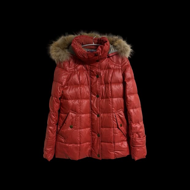 버버리 블루라벨 퍼 후드 다운 패딩 자켓