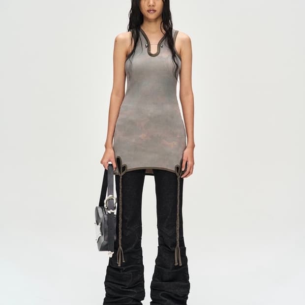 앤더슨벨 카모플라쥬 브레이디드 원피스