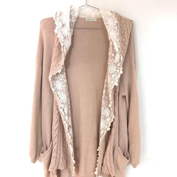 빈티지 모리걸 레이스 가디건